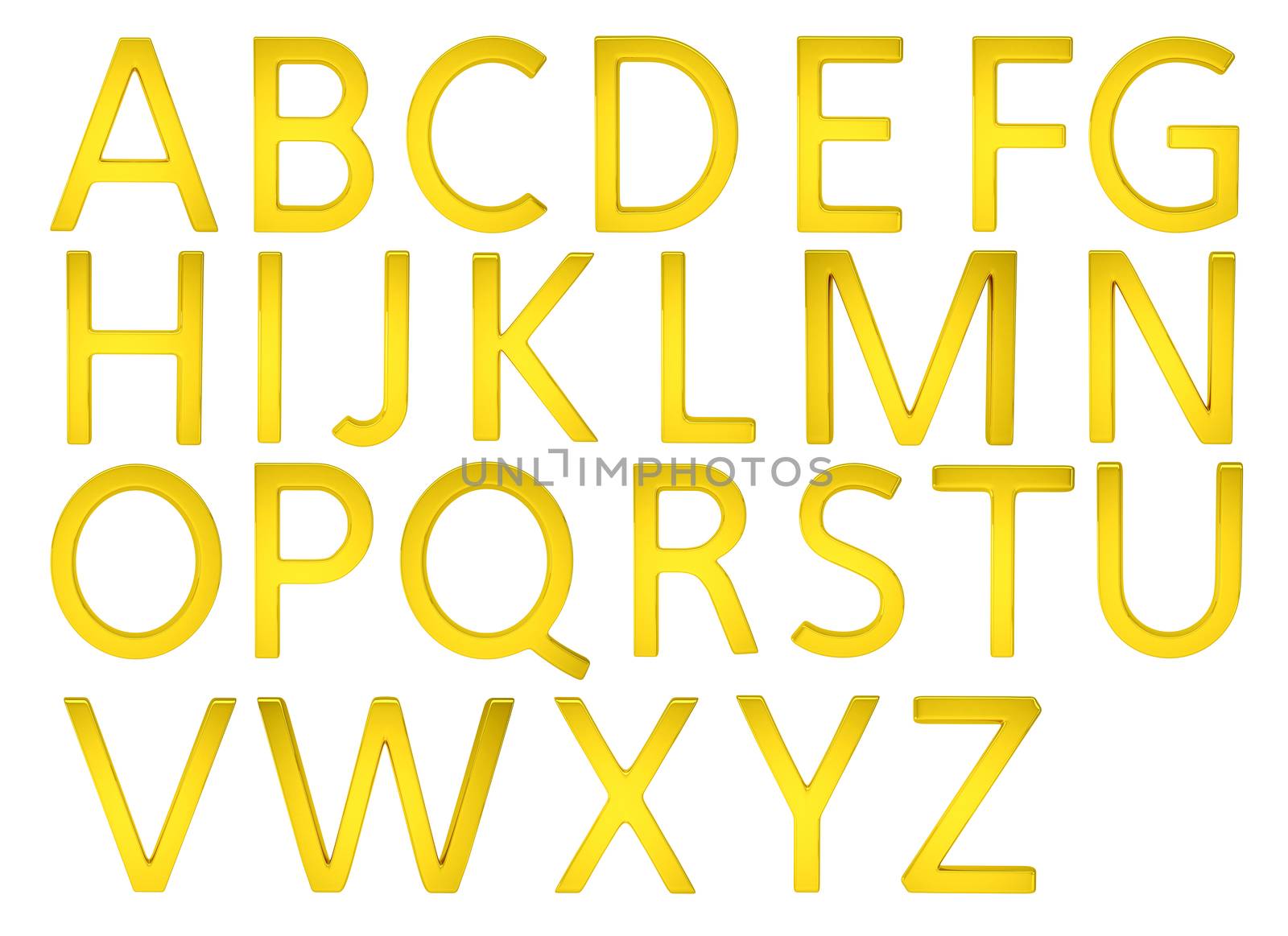 Gold Alphabetic Fonts by cherezoff