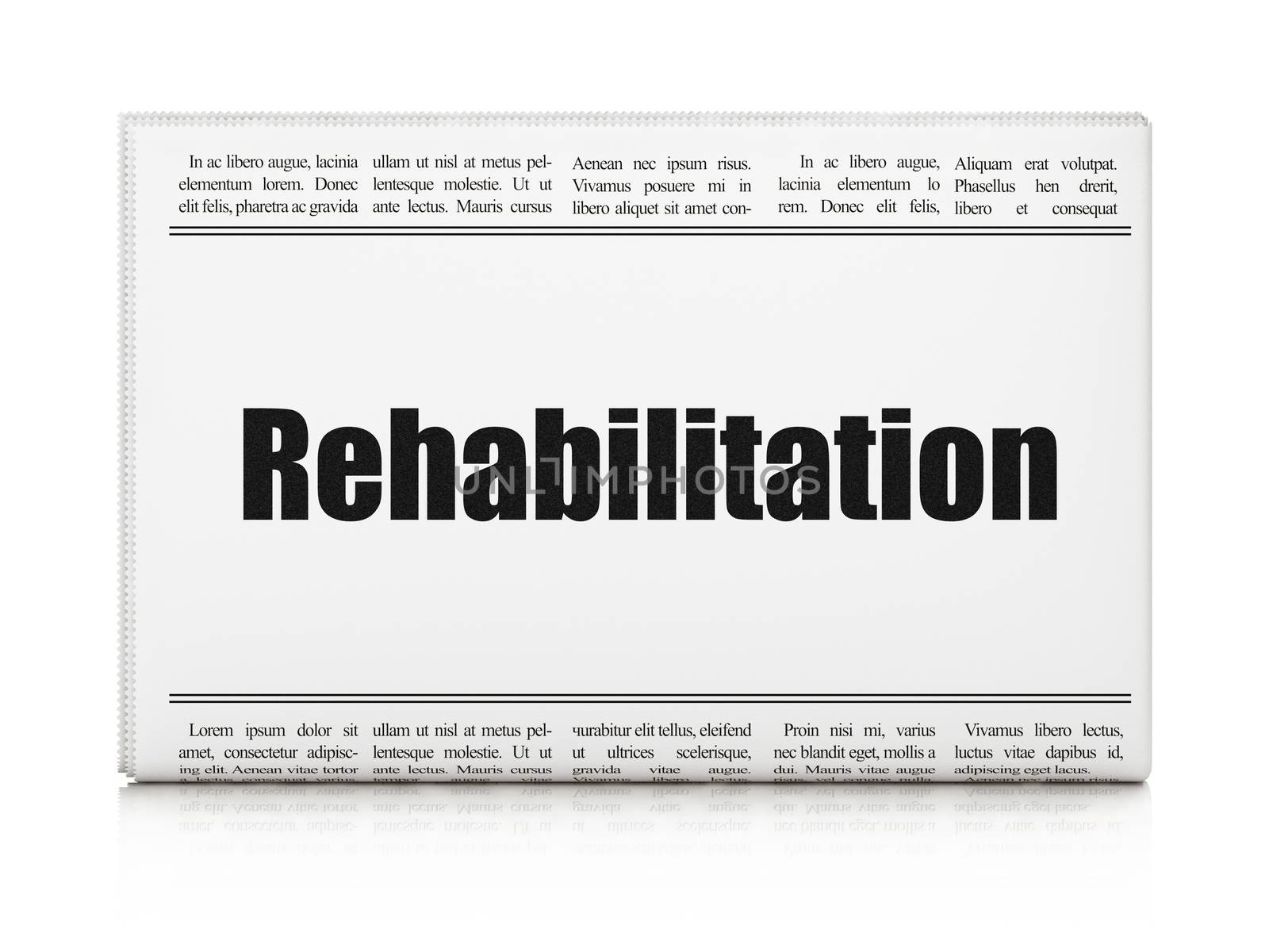 Healthcare concept: newspaper headline Rehabilitation by maxkabakov