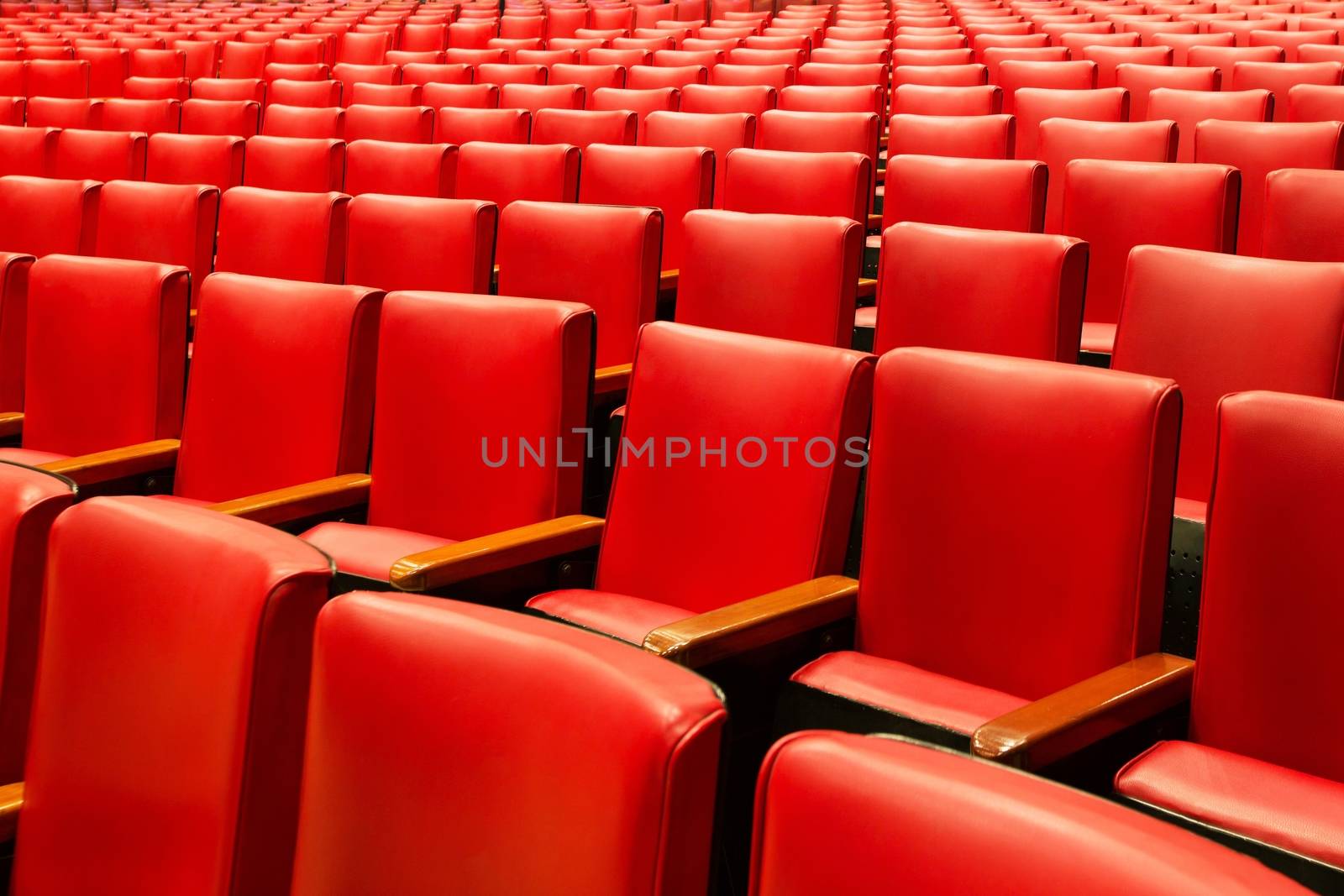 Empty comfortable red seats Cinema / theater empty seats