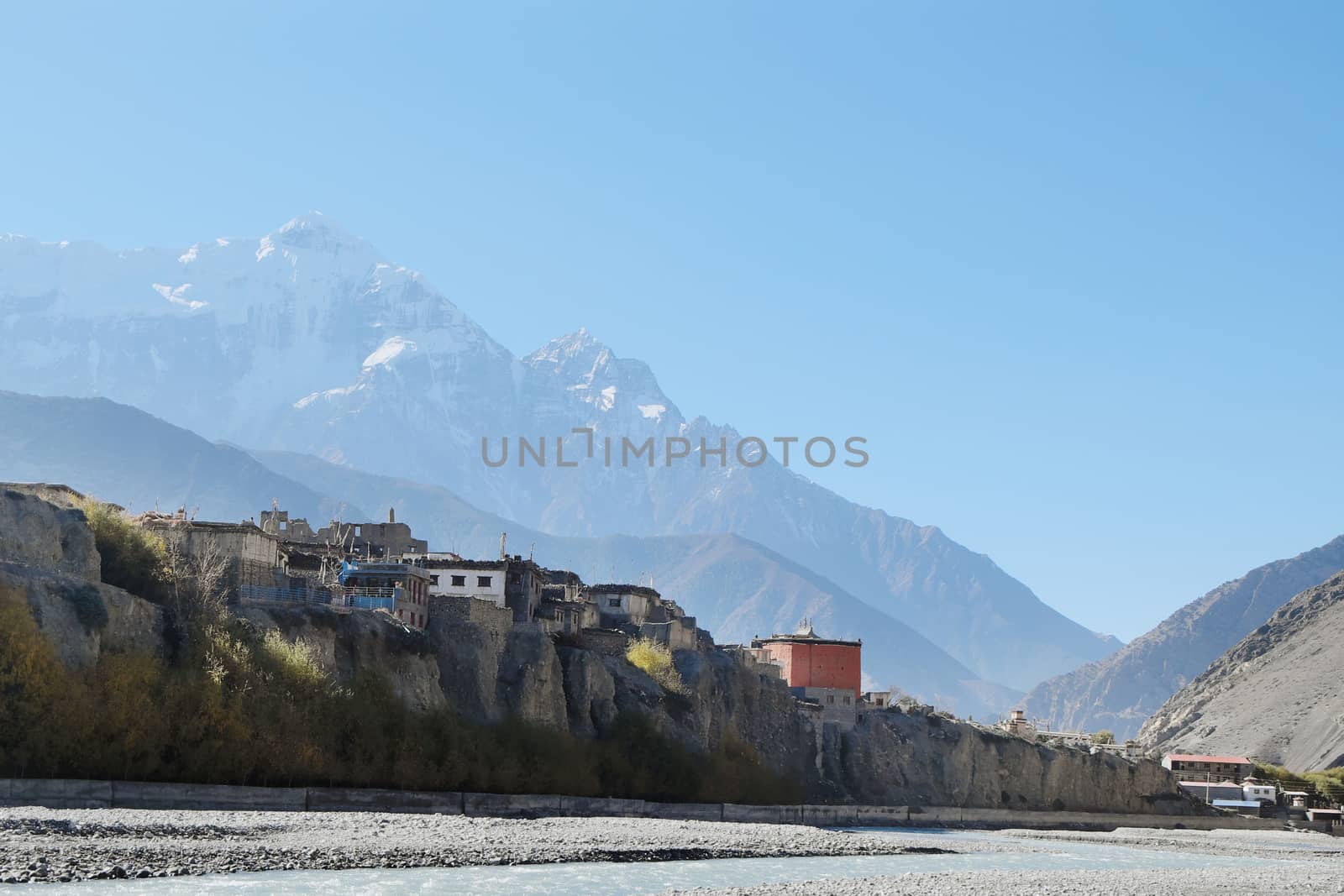Mountain river in the Himalayas by Antonshemiatikhin