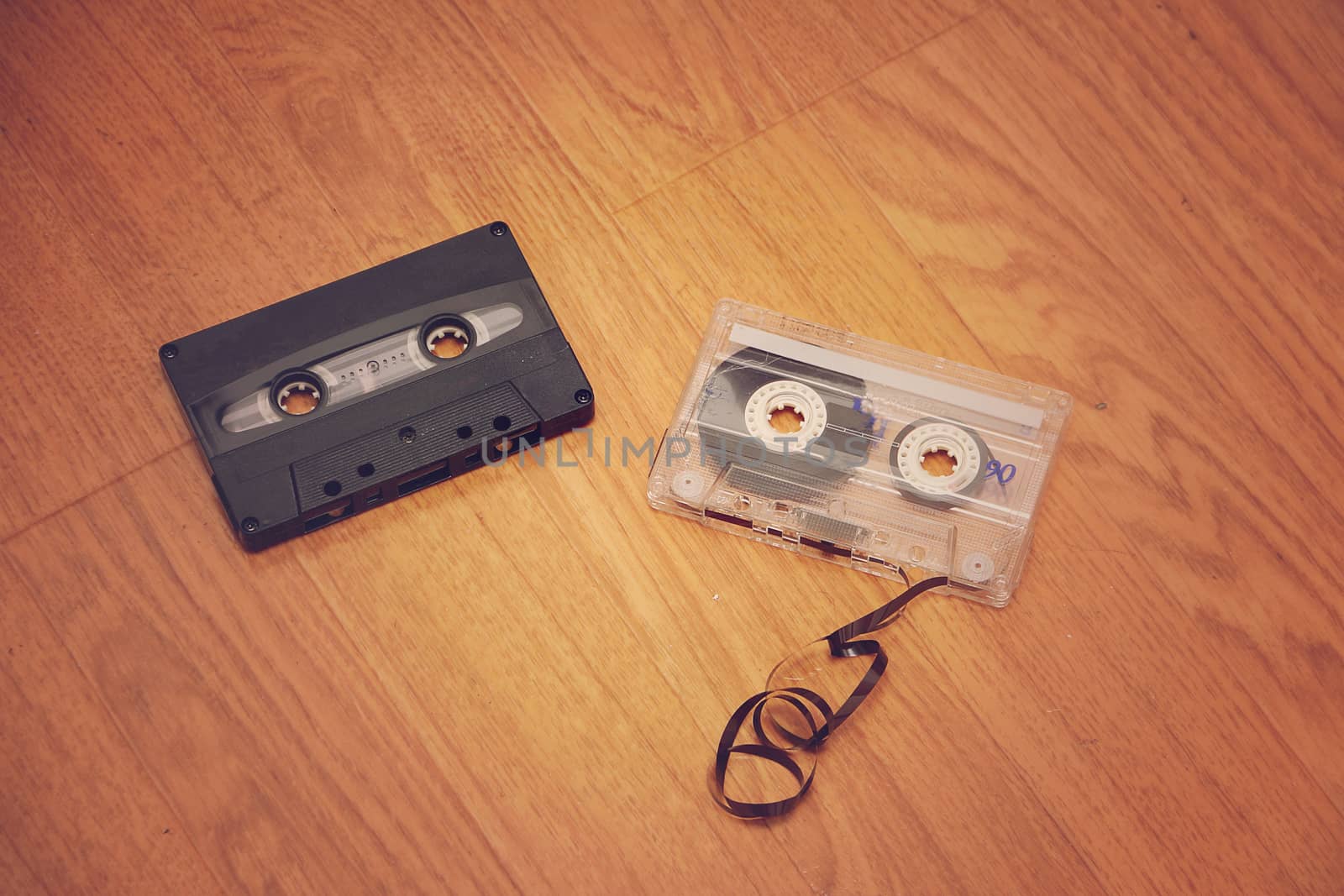 The old cassettes lie on the floor. by andsst