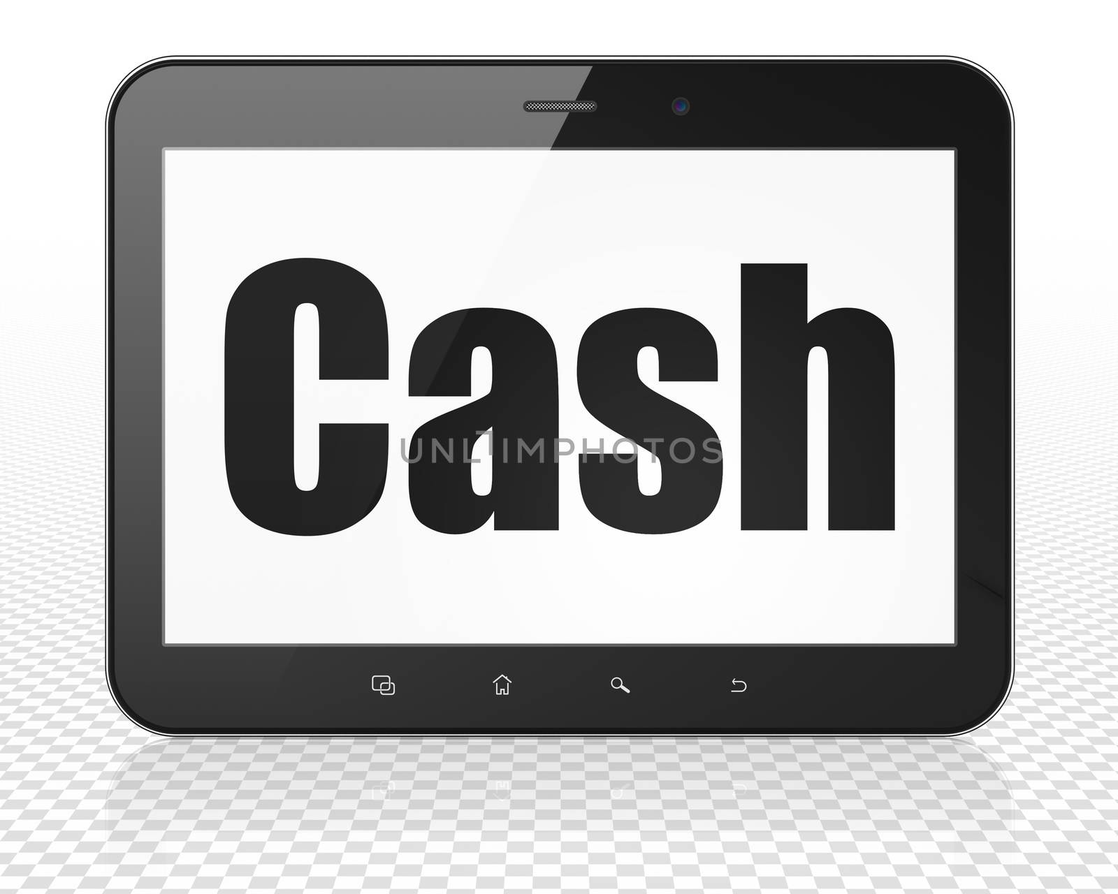 Money concept: Tablet Pc Computer with Cash on display by maxkabakov