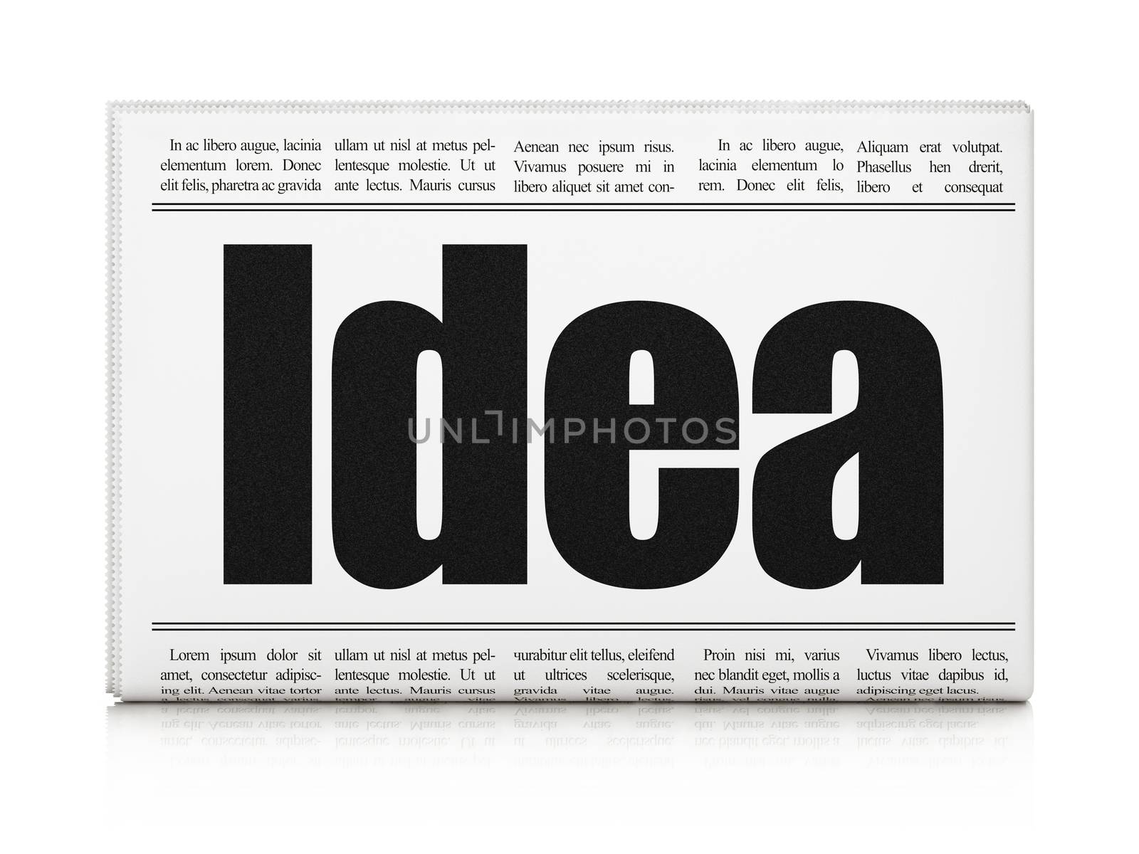 Advertising concept: newspaper headline Idea by maxkabakov