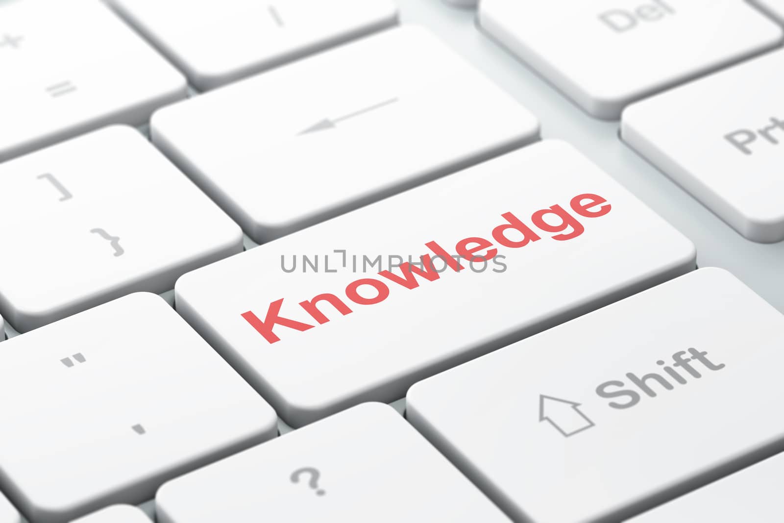Studying concept: Knowledge on computer keyboard background by maxkabakov