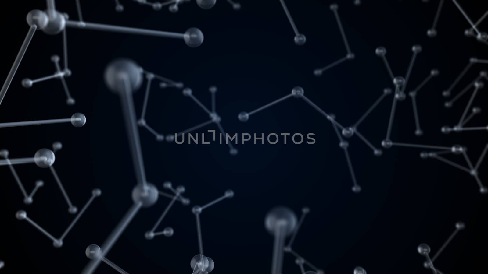 Abstract molecular background. Digital illustration by nolimit046