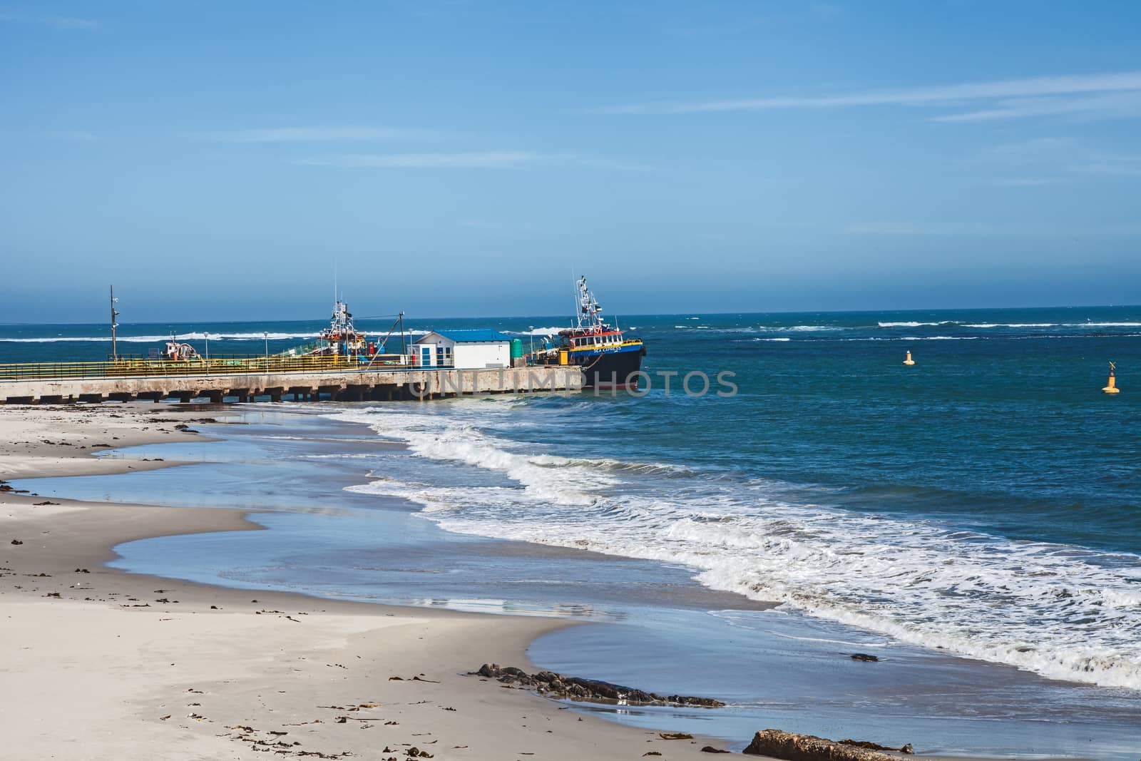 Small fishing harbour of Port Nolloth on the South African Diamond Coast
