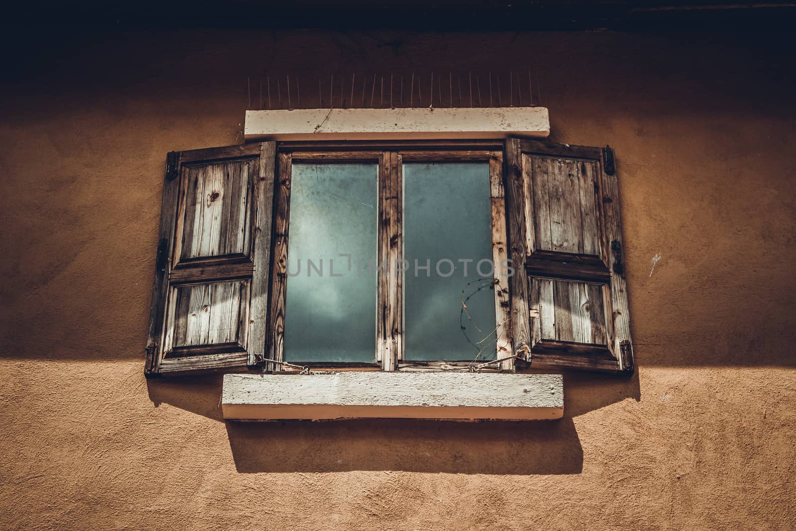 old window on old wall