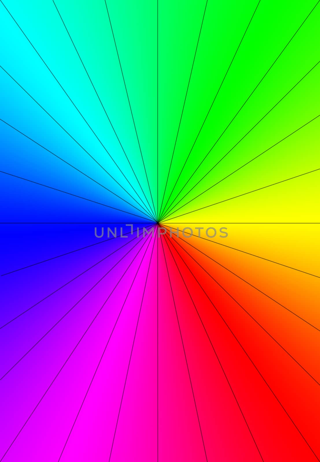 Rainbow Sunburst Background. by EdVal