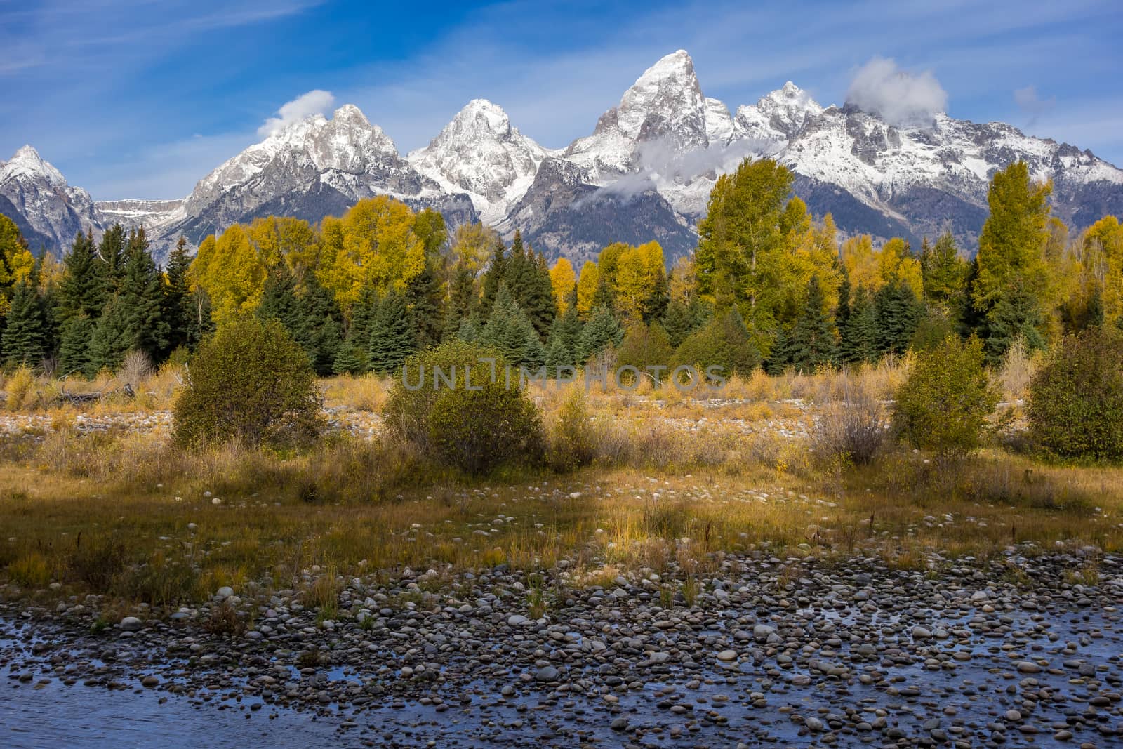 Jagged Grand Teton Mountain Range