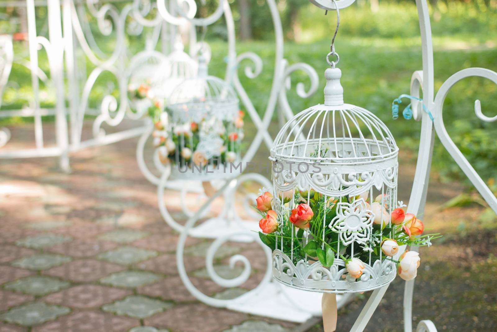 Beautiful wedding bouquet and rings.