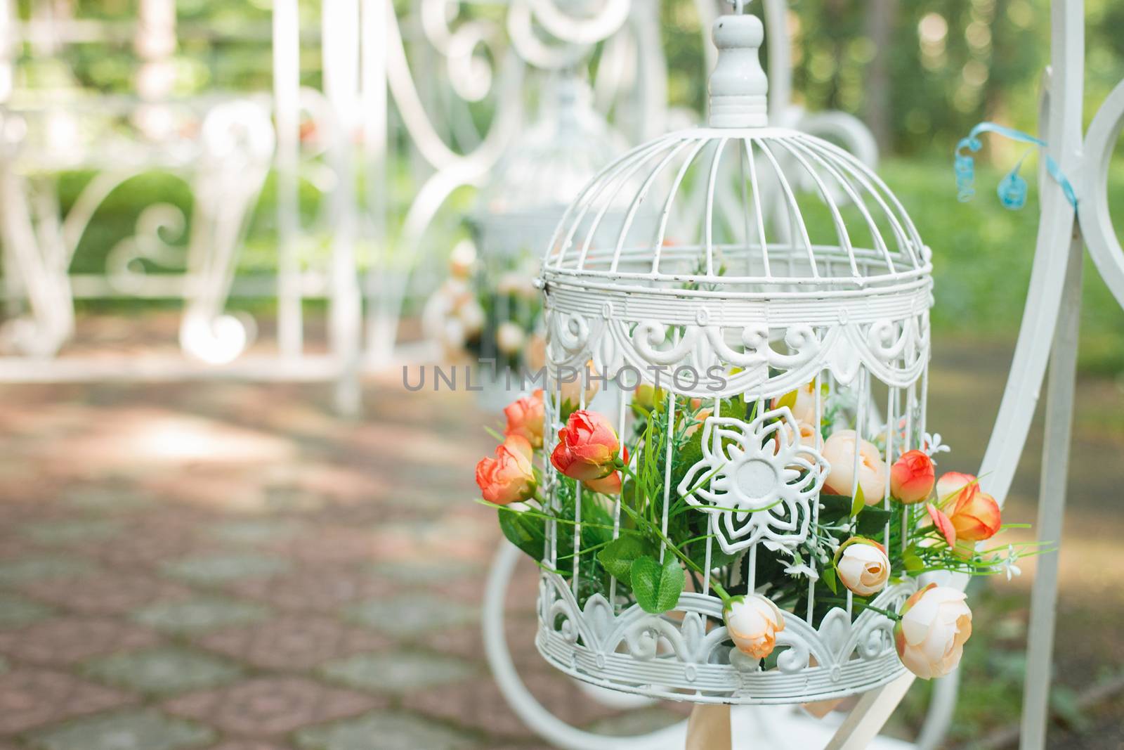 Beautiful wedding bouquet and rings.