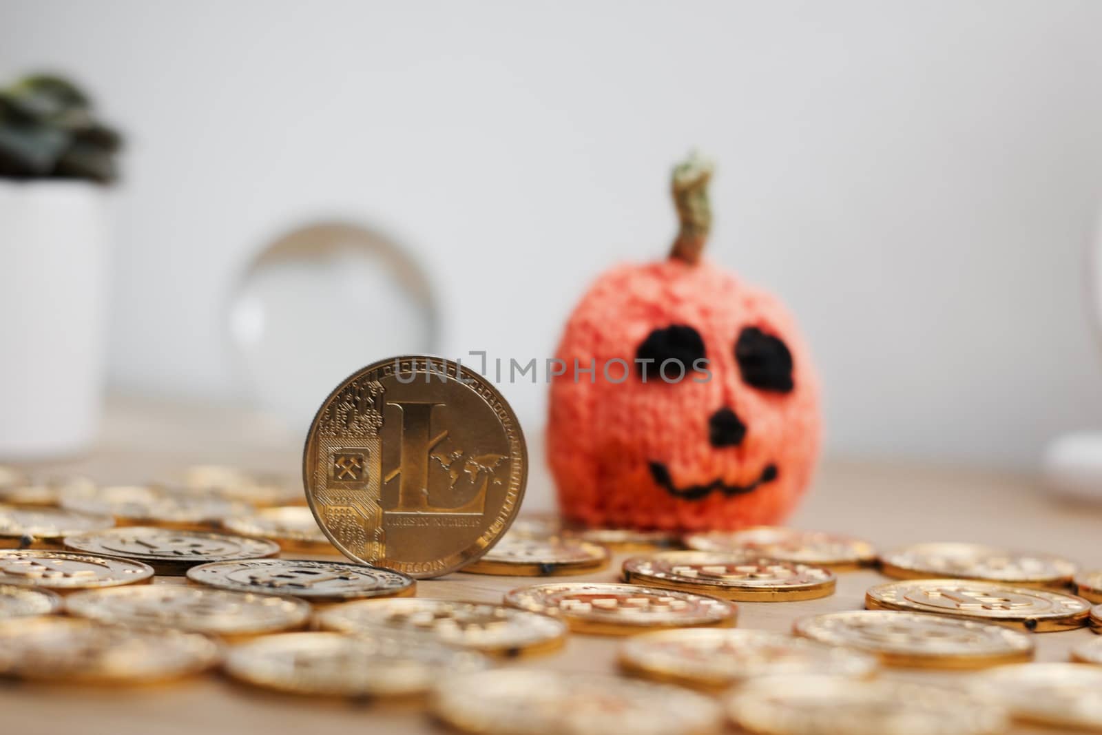 Litecoin coin halloween by adriantoday