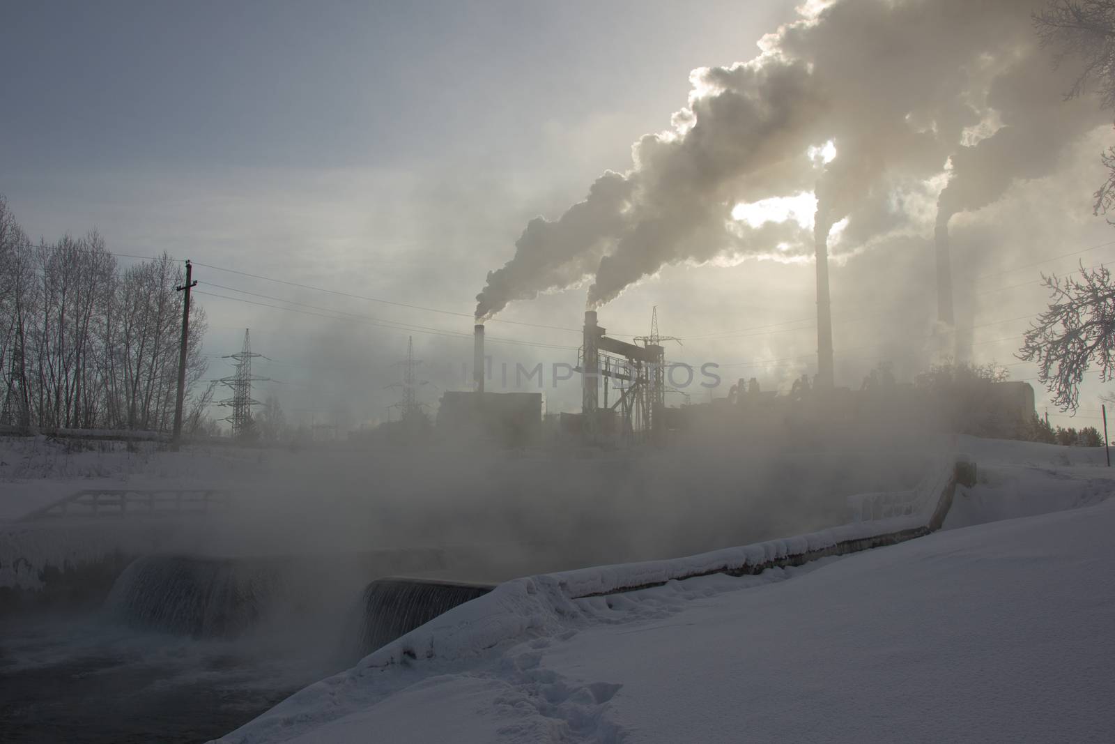 Smoking industrial pipes.. by olgagordeeva