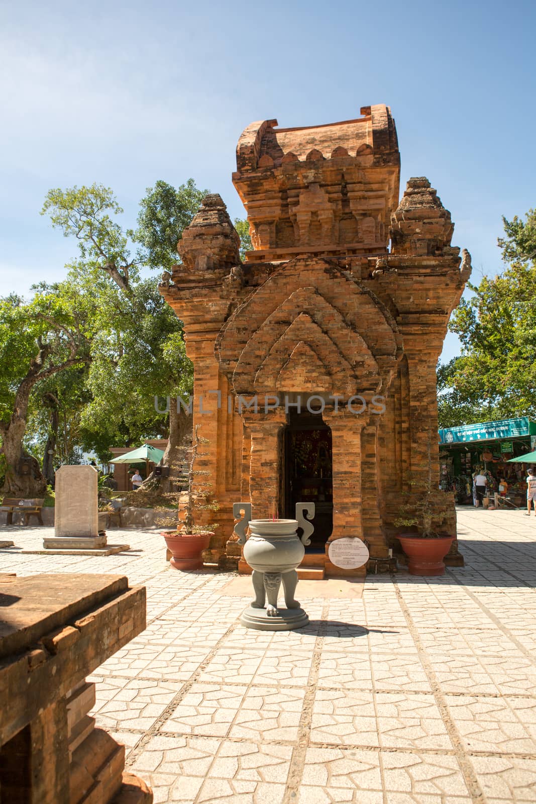 the towers of Po Nagar near Nha Trang in Vietnam. Towers were built by the Cham civilization
