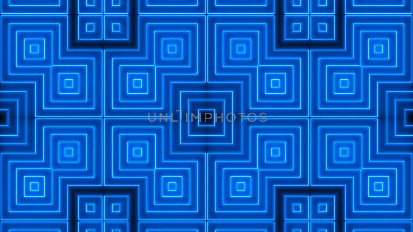 Abstract background with neon kaleidoscope. 3d rendering