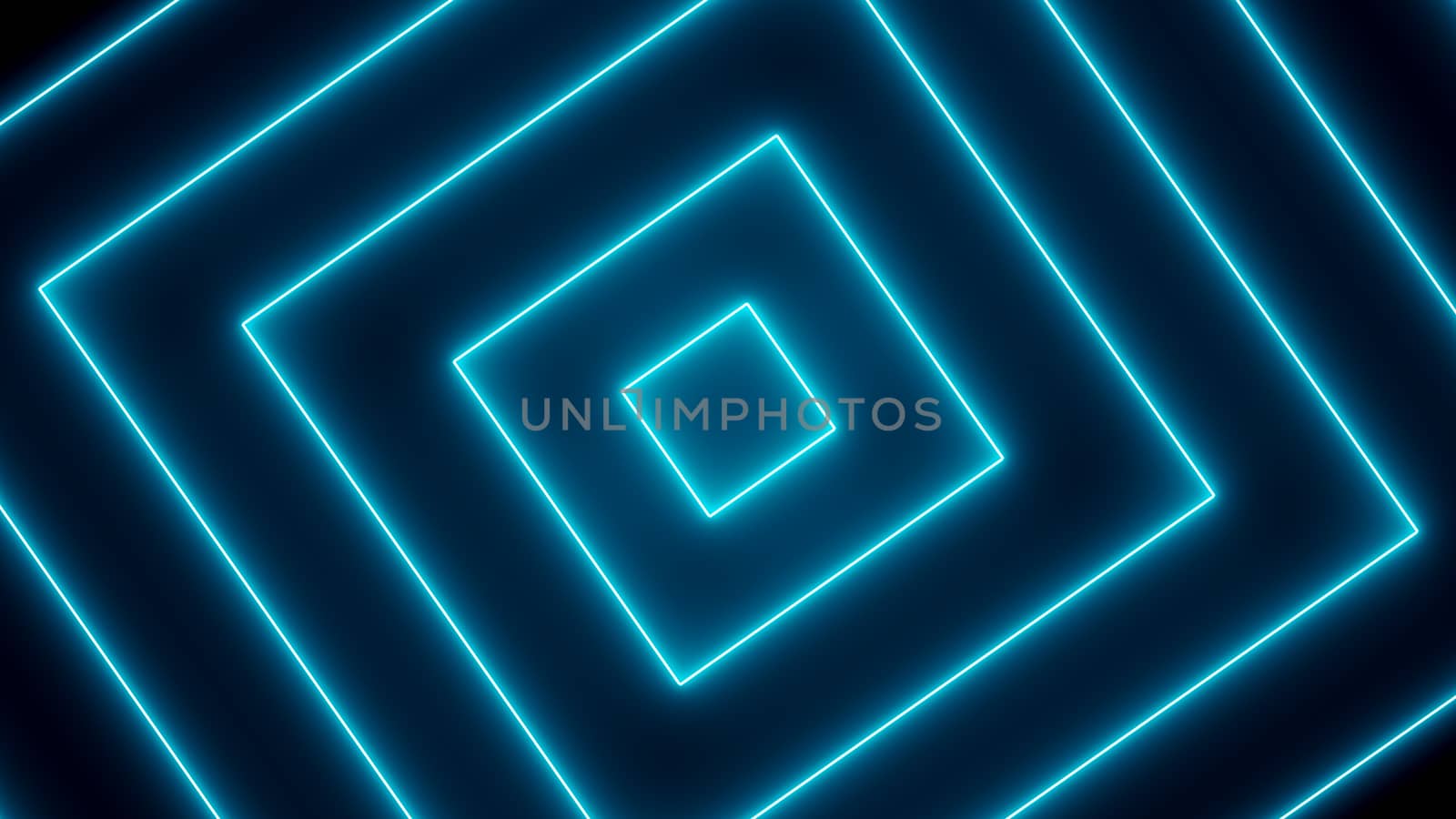 Abstract background with neon squares. 3d rendering