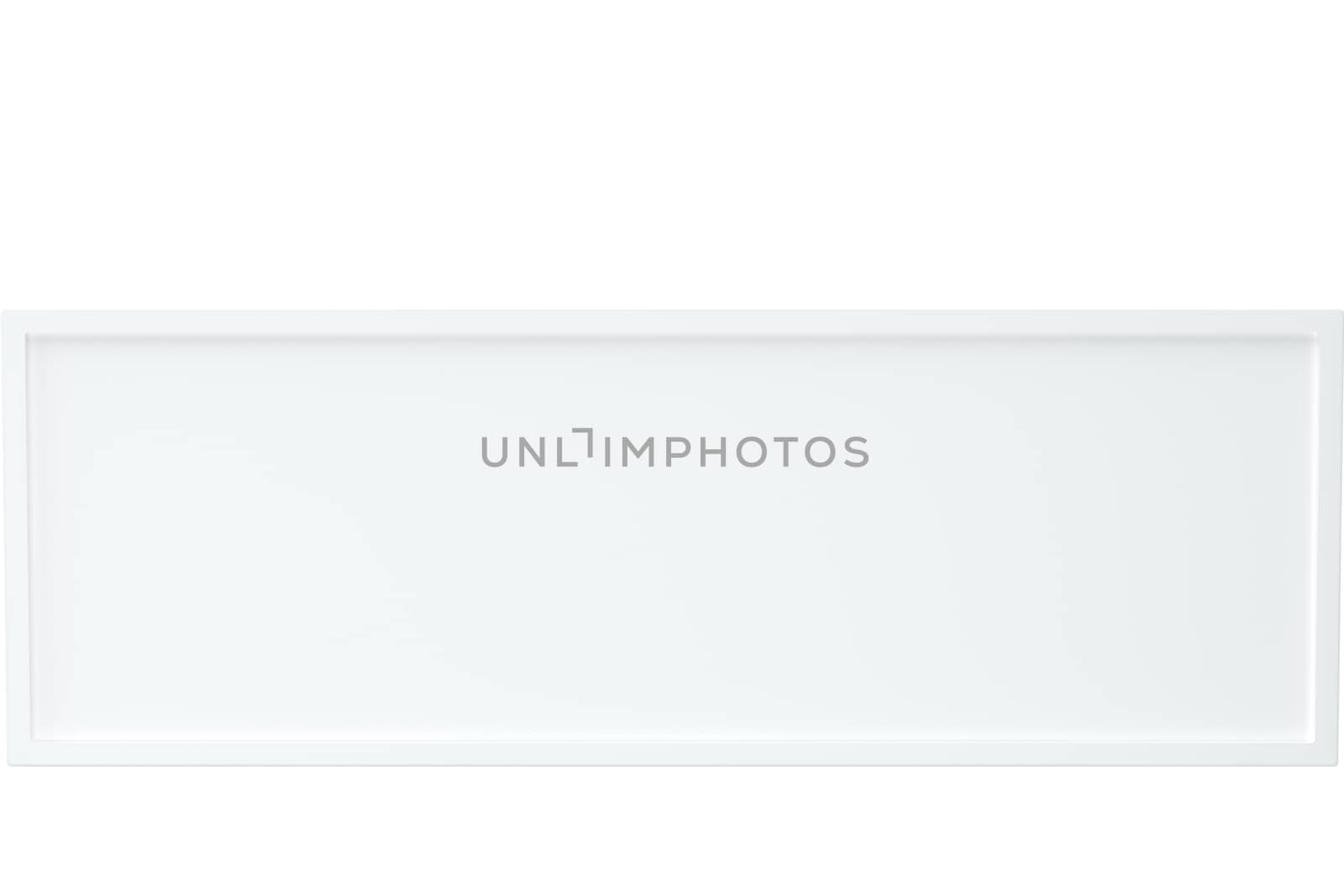 Blank white isolated sign plate abstract with shadow. 3D rendering. by Mirexon