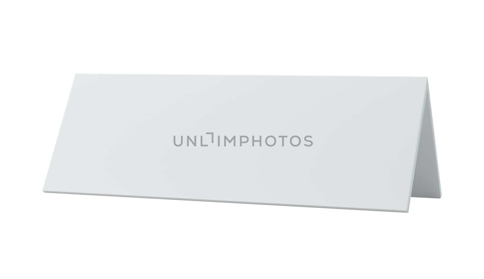 Blank white isolated sign plate abstract with shadow. 3D rendering. by Mirexon