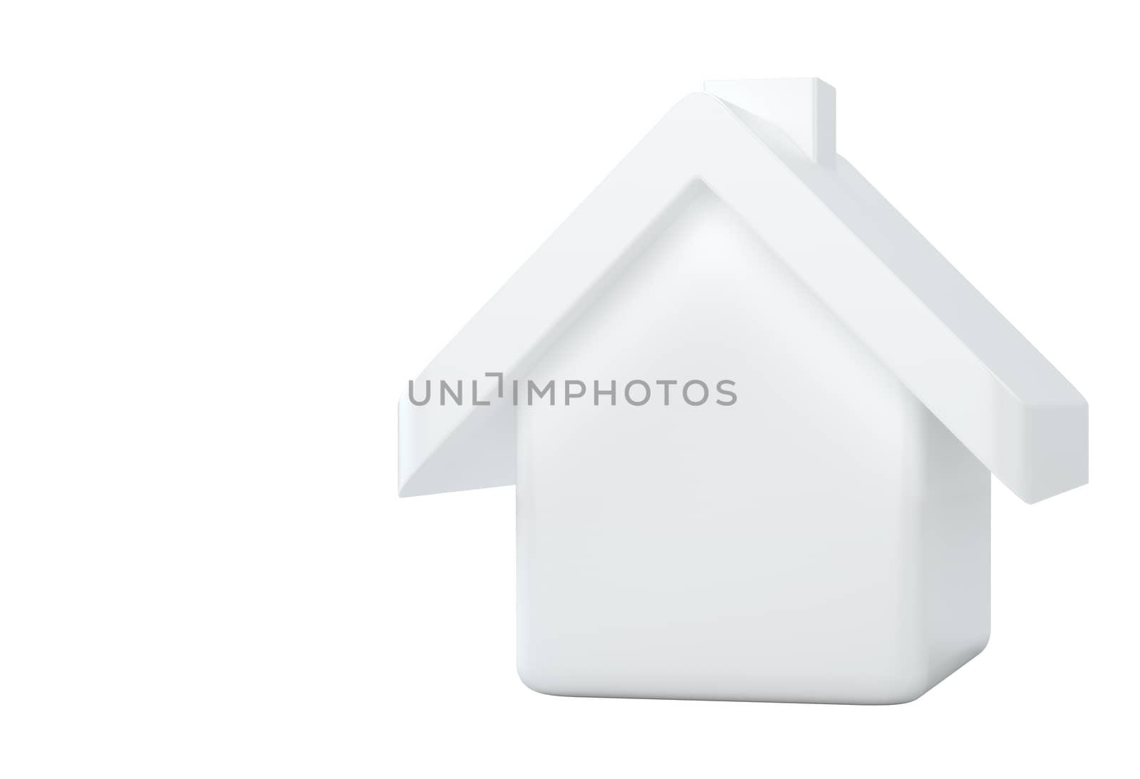 House icon on white background. 3d rendering for web.
