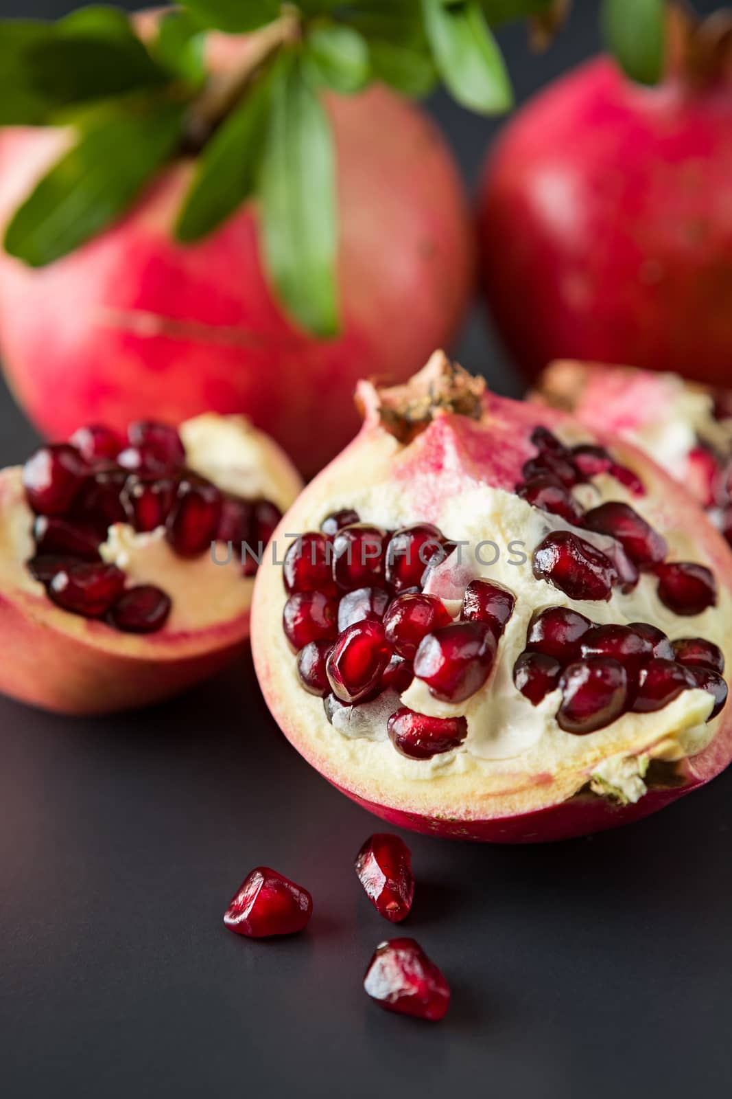 Closeup of pomegranate fruit by LuigiMorbidelli