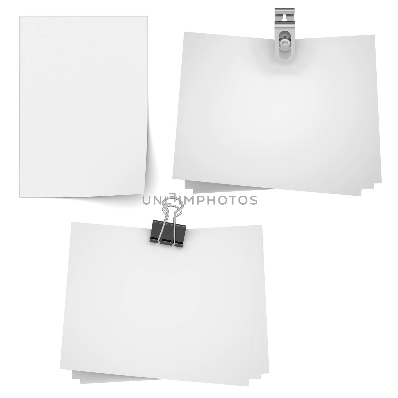 Set of blank paper sheet for mock up by cherezoff