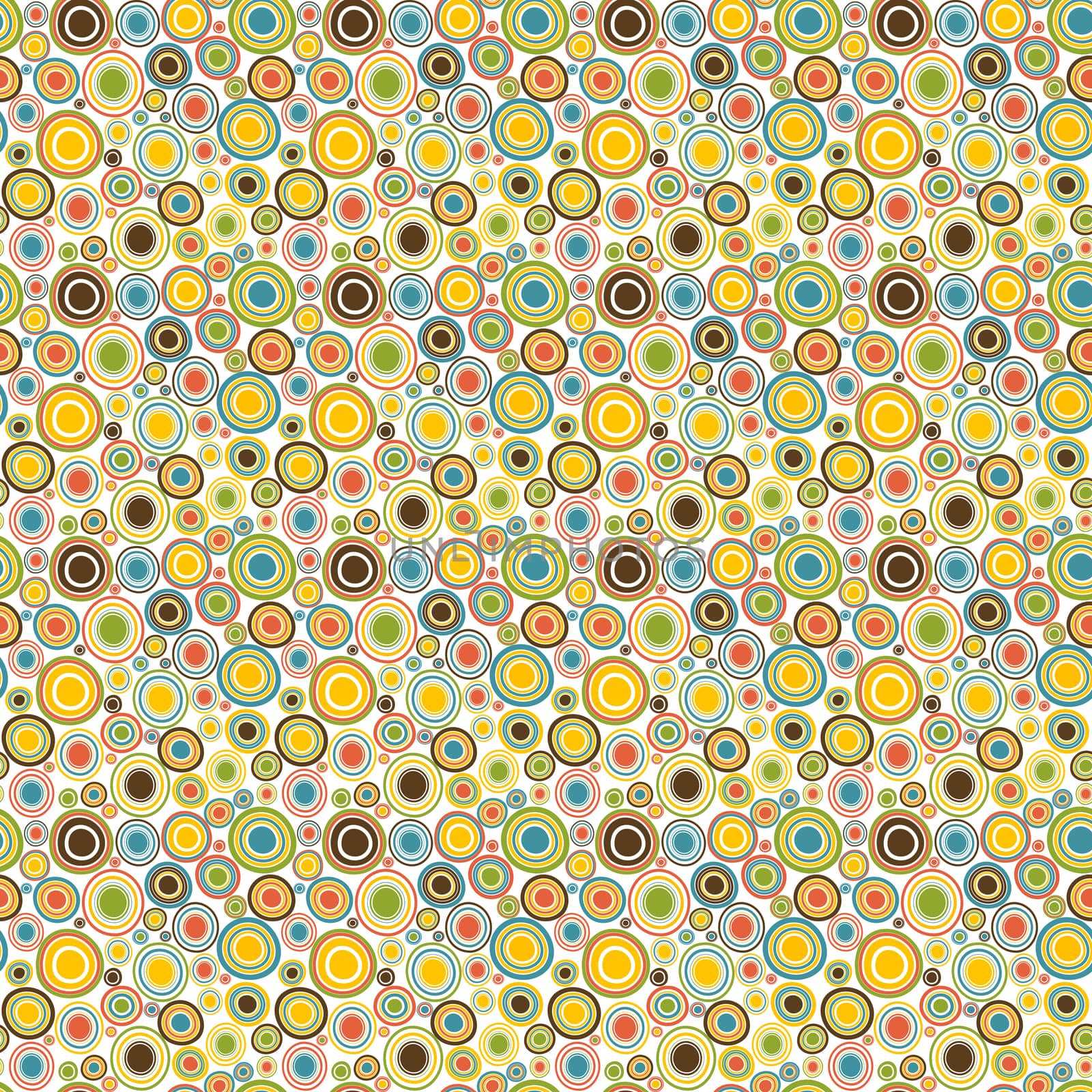 Colorful Seamless background with doodle circles
