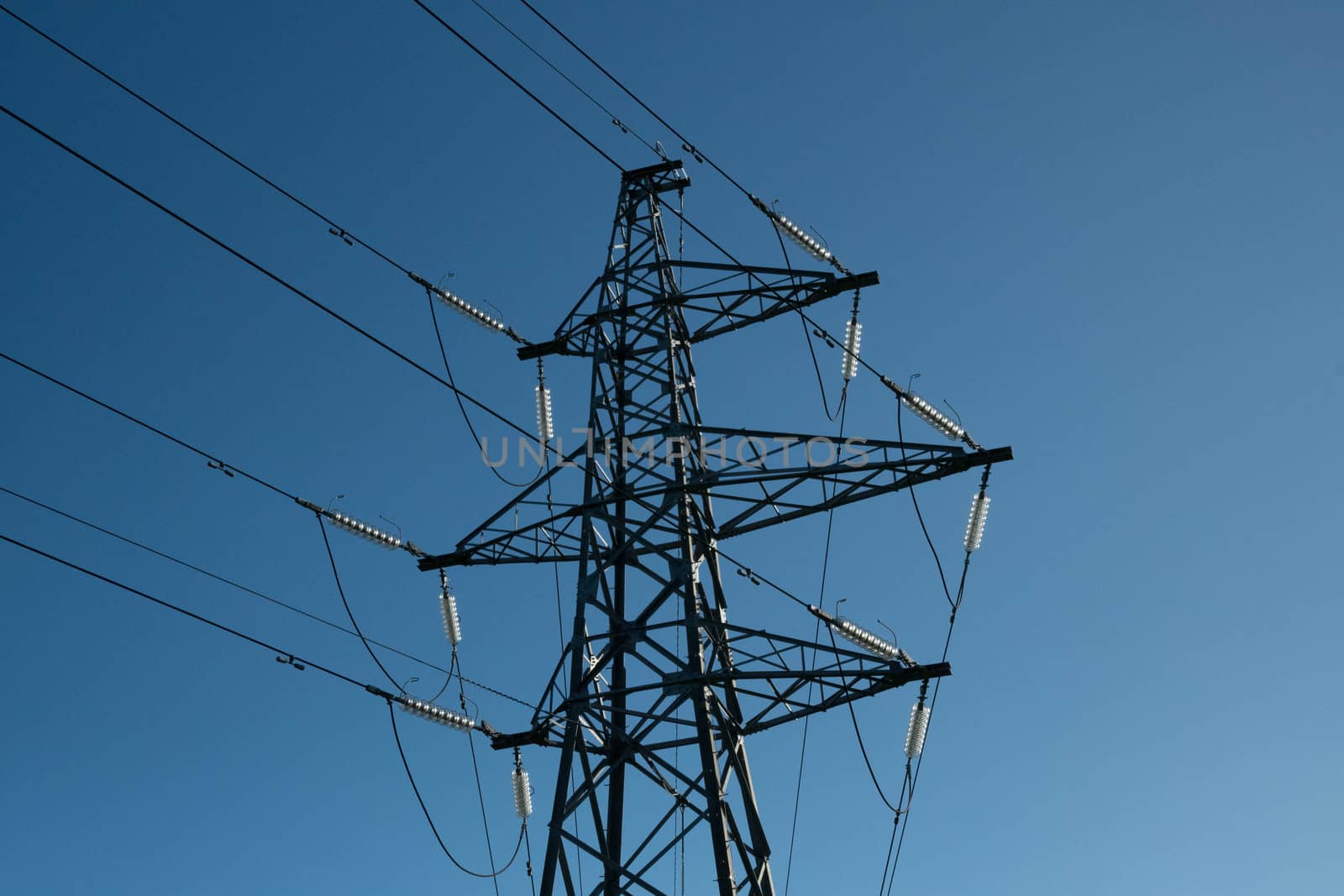 an electricity pylon on the national grid