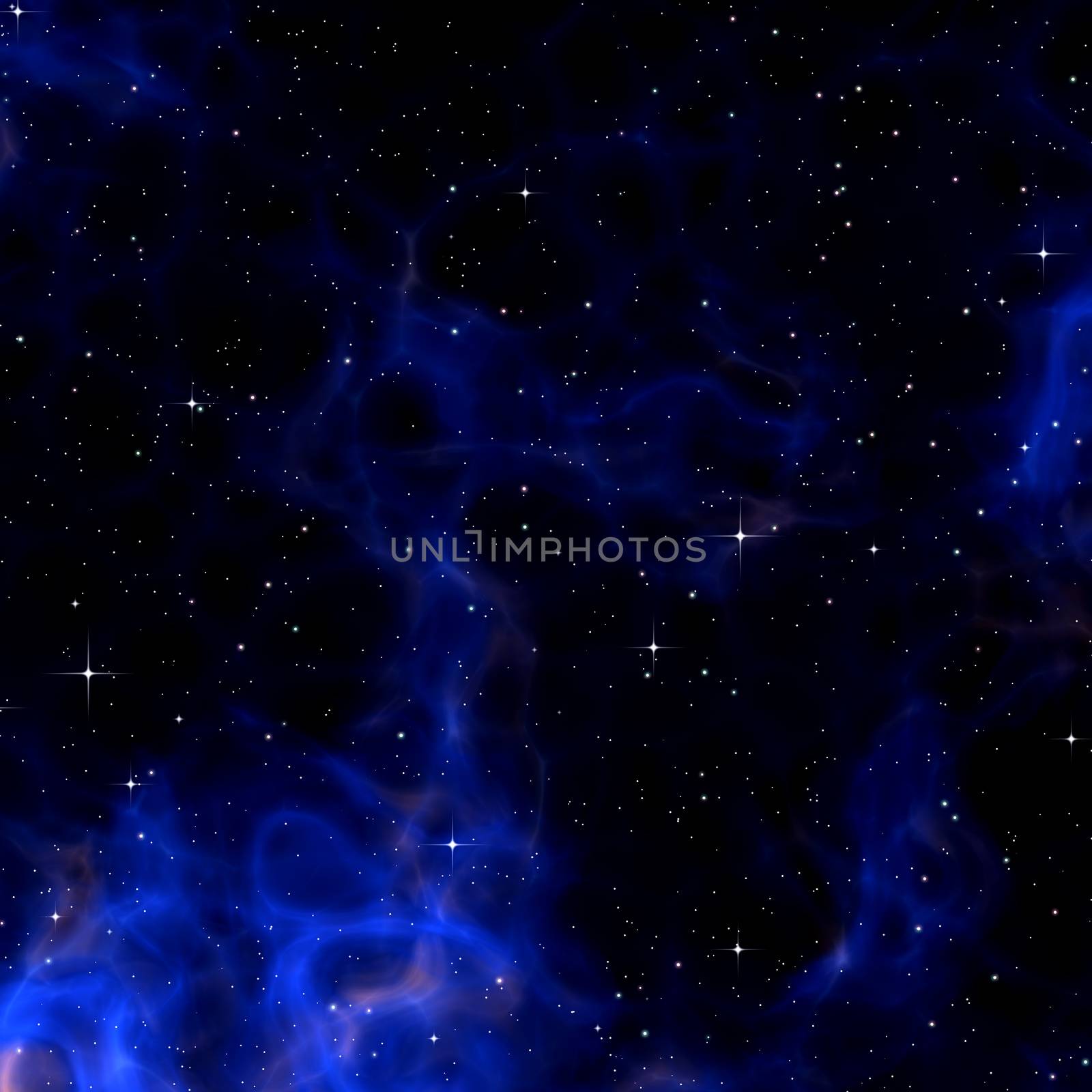 Illustration of a seamless sky by night with lots of stars
