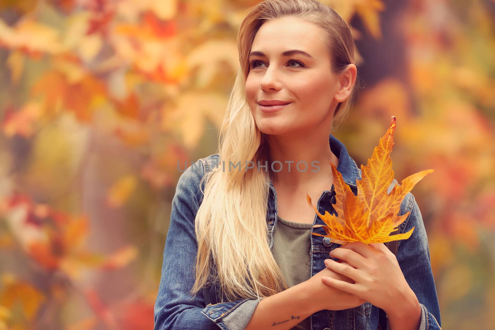 Beautiful girl enjoying autumn holidays by Anna_Omelchenko
