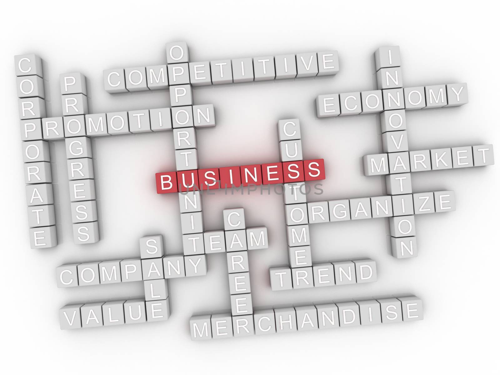 3d Business Concept word cloud by dacasdo