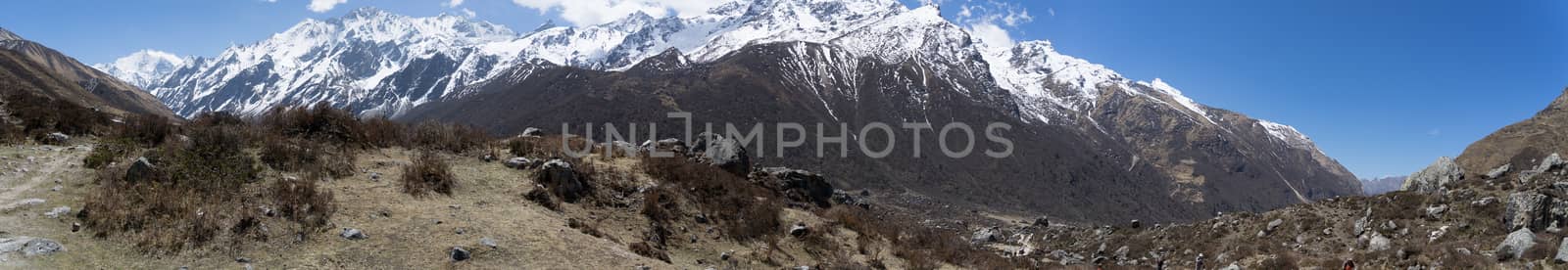 Langtand valley trekking mountain in Nepal  by javax
