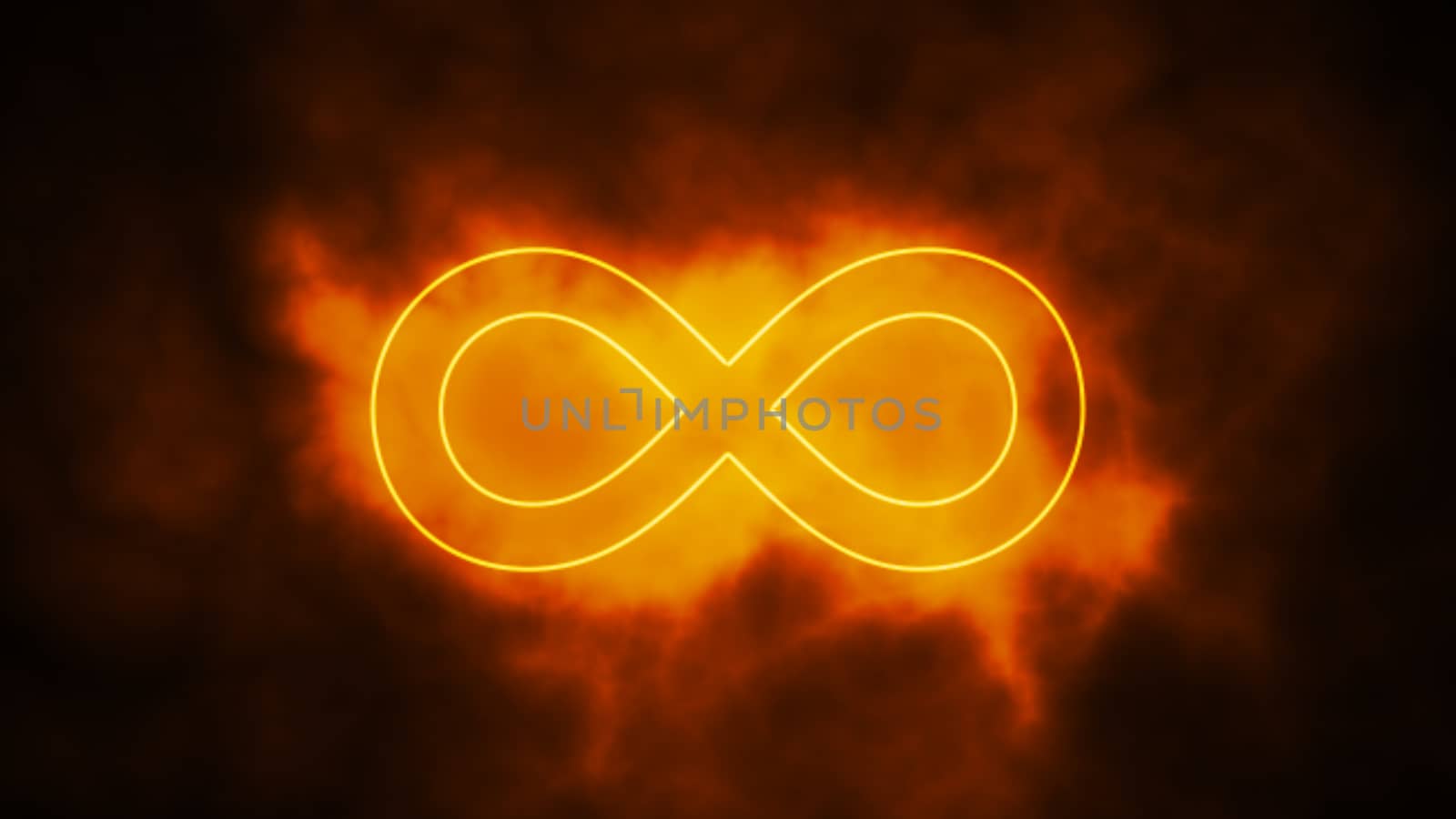 Abstract background infinity sign. Digital illustration. 3d rendering