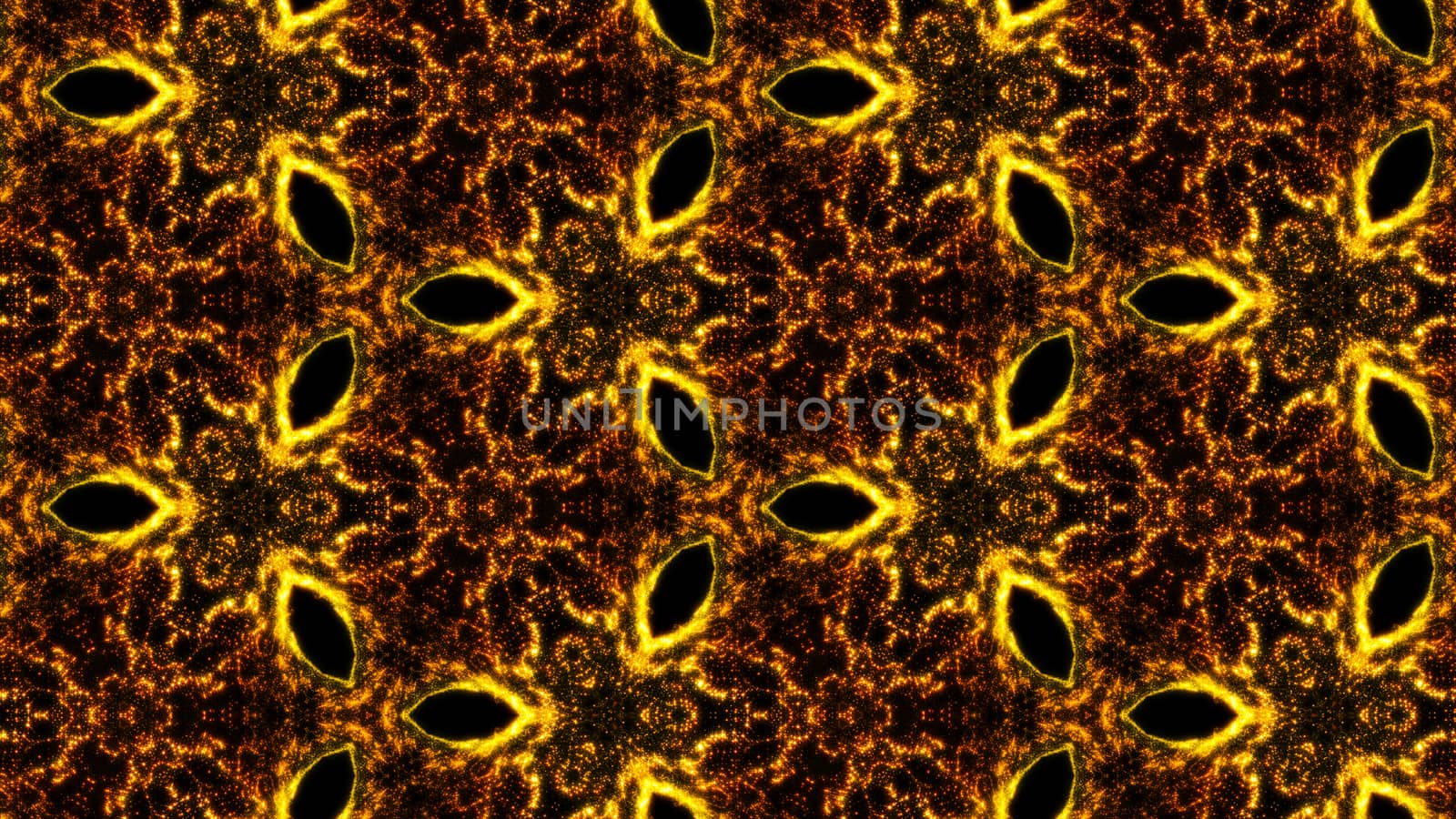 Gold abstract kaleidoscope background. Digital illustration by nolimit046