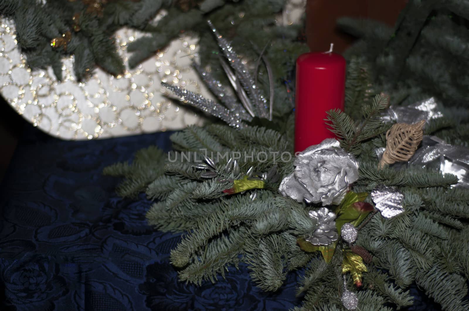  a Christmas decorations on a white background