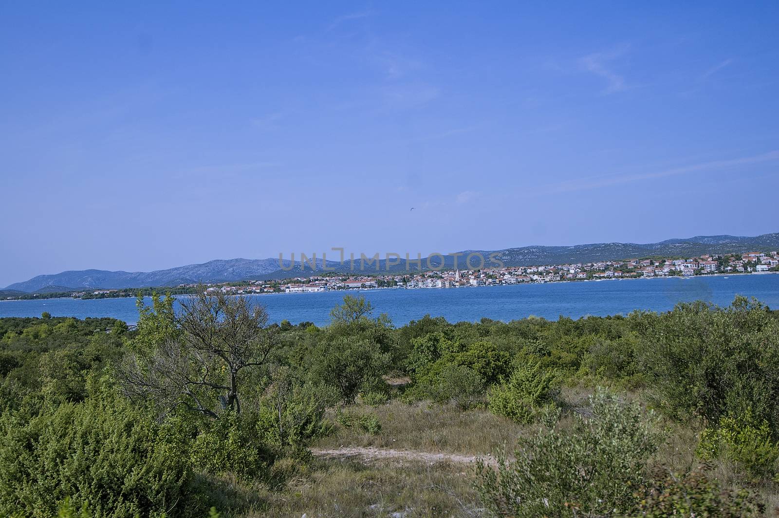 View of the coast of Murter in Croatia