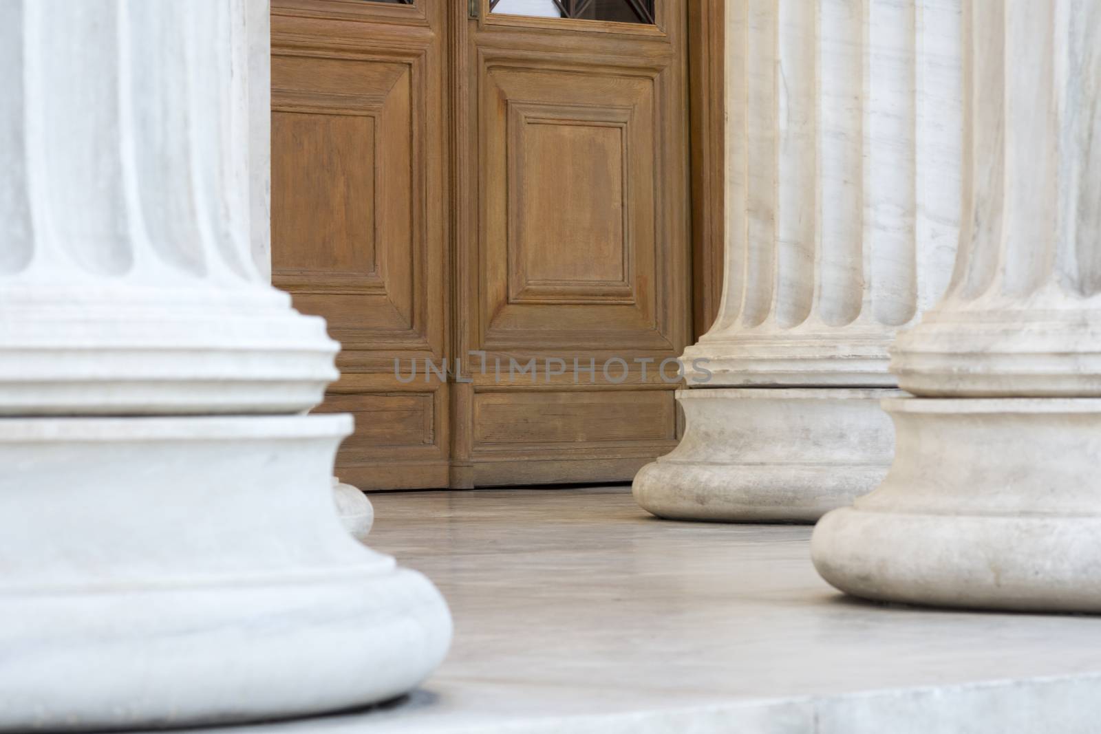 columns in entrance of athens