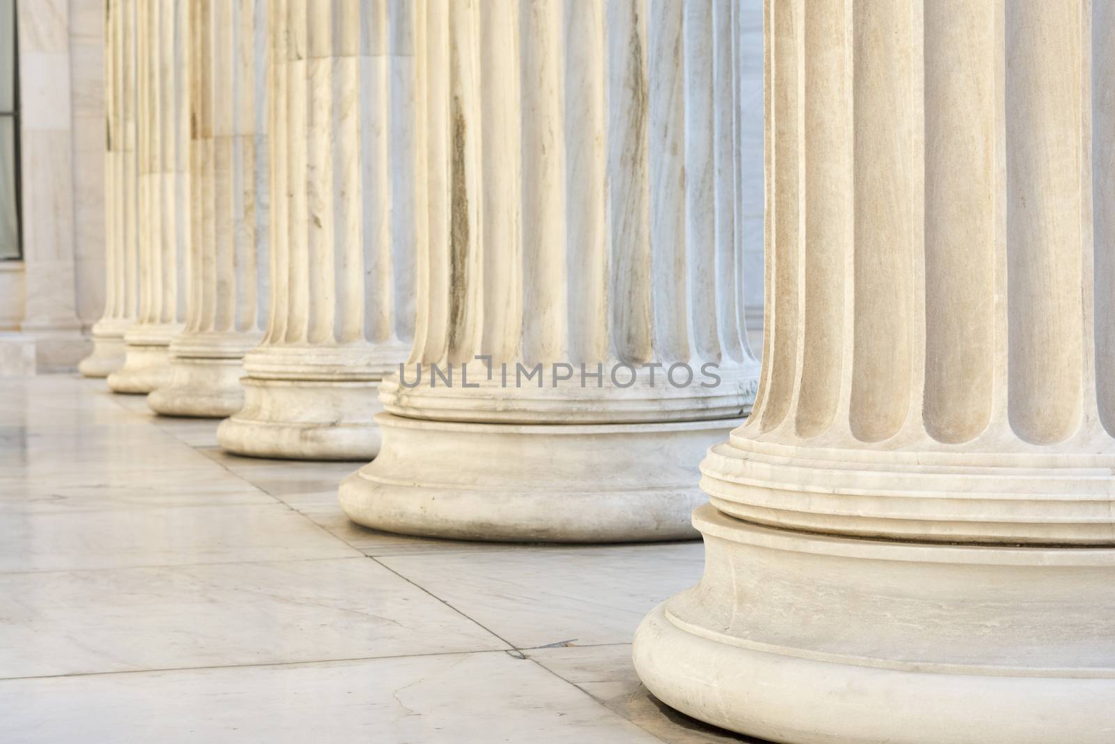 marble columns of academy of athens