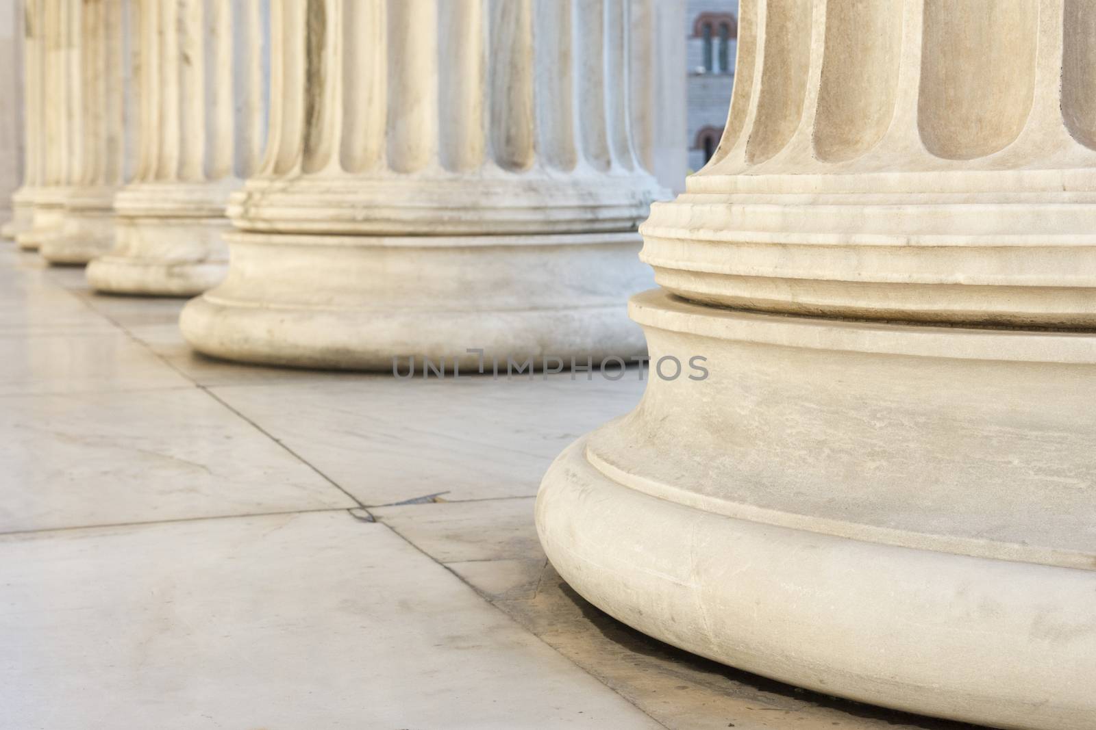 marble columns of academy of athens