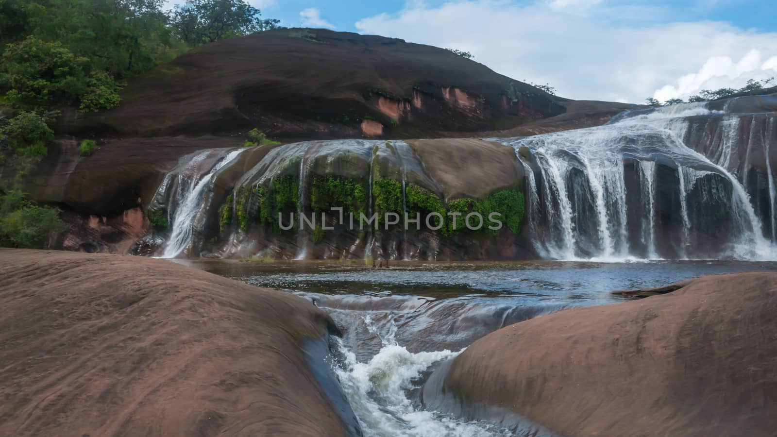 Tham Phra Waterfall . Bueng Kan Province in Thailand