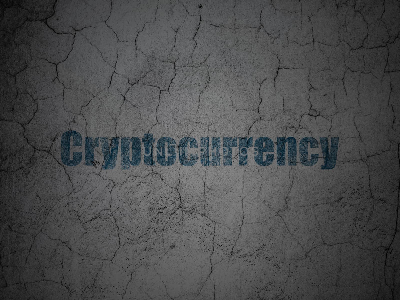Banking concept: Cryptocurrency on grunge wall background by maxkabakov