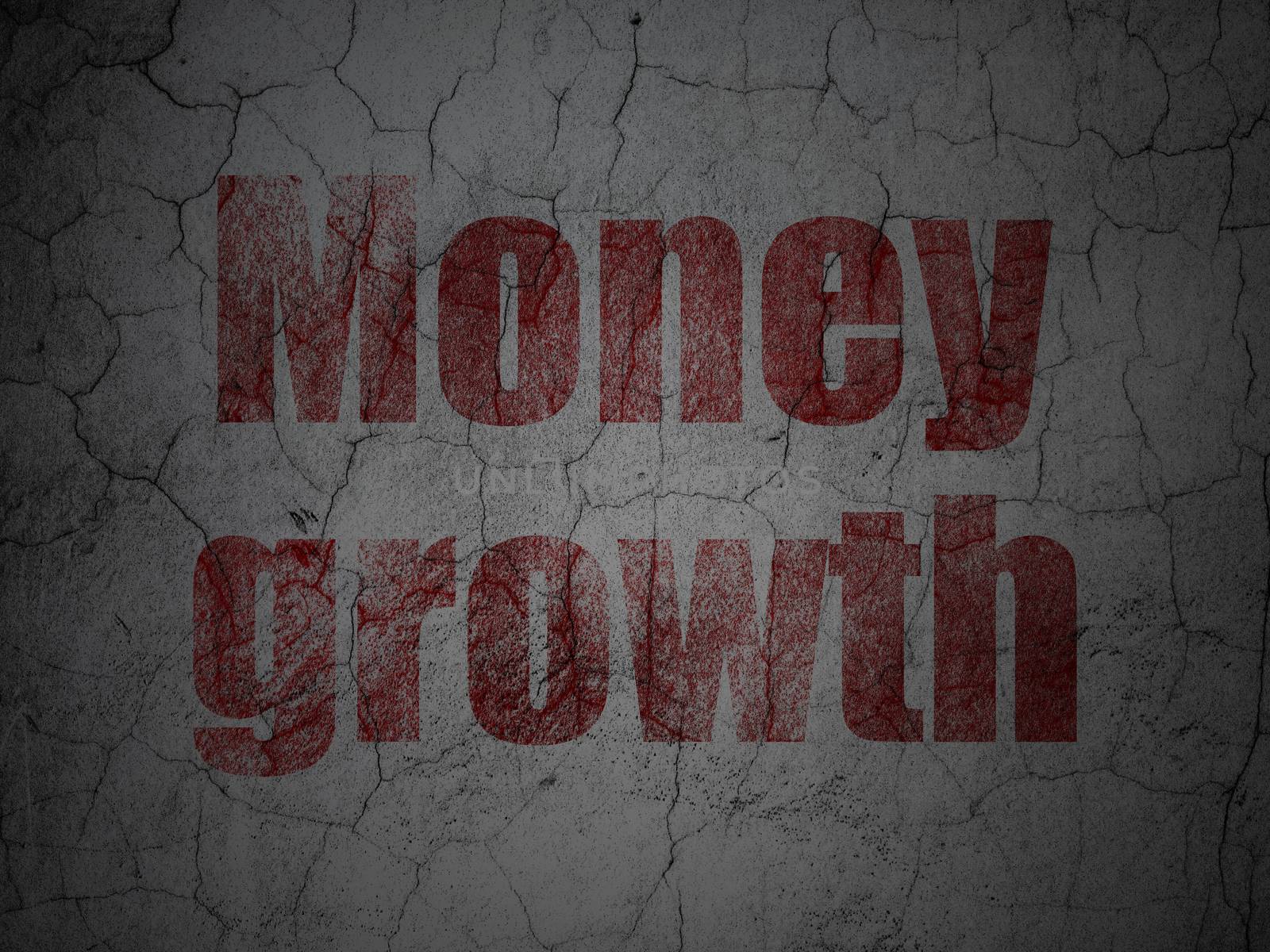 Currency concept: Money Growth on grunge wall background by maxkabakov