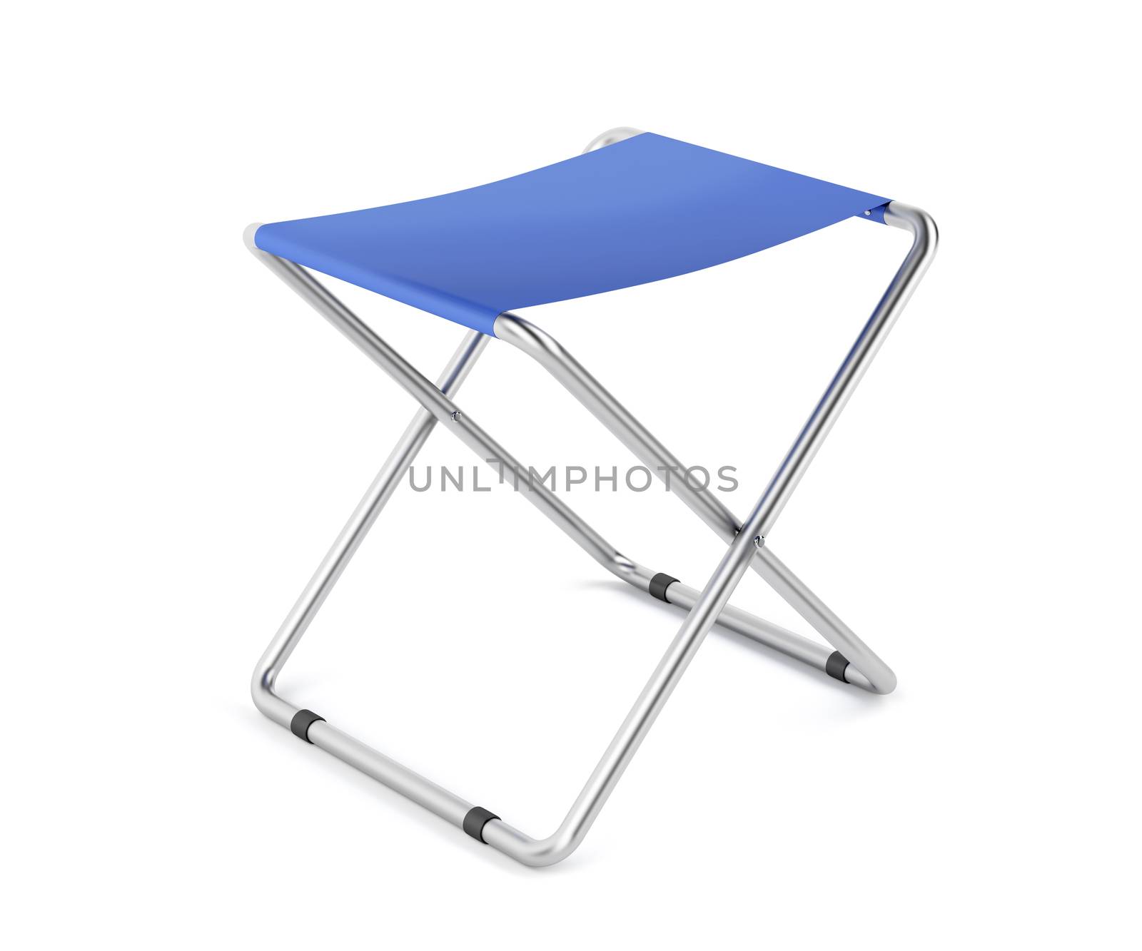 Blue folding stool by magraphics