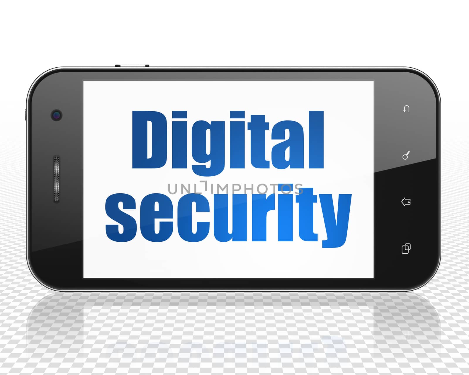 Safety concept: Smartphone with Digital Security on display by maxkabakov