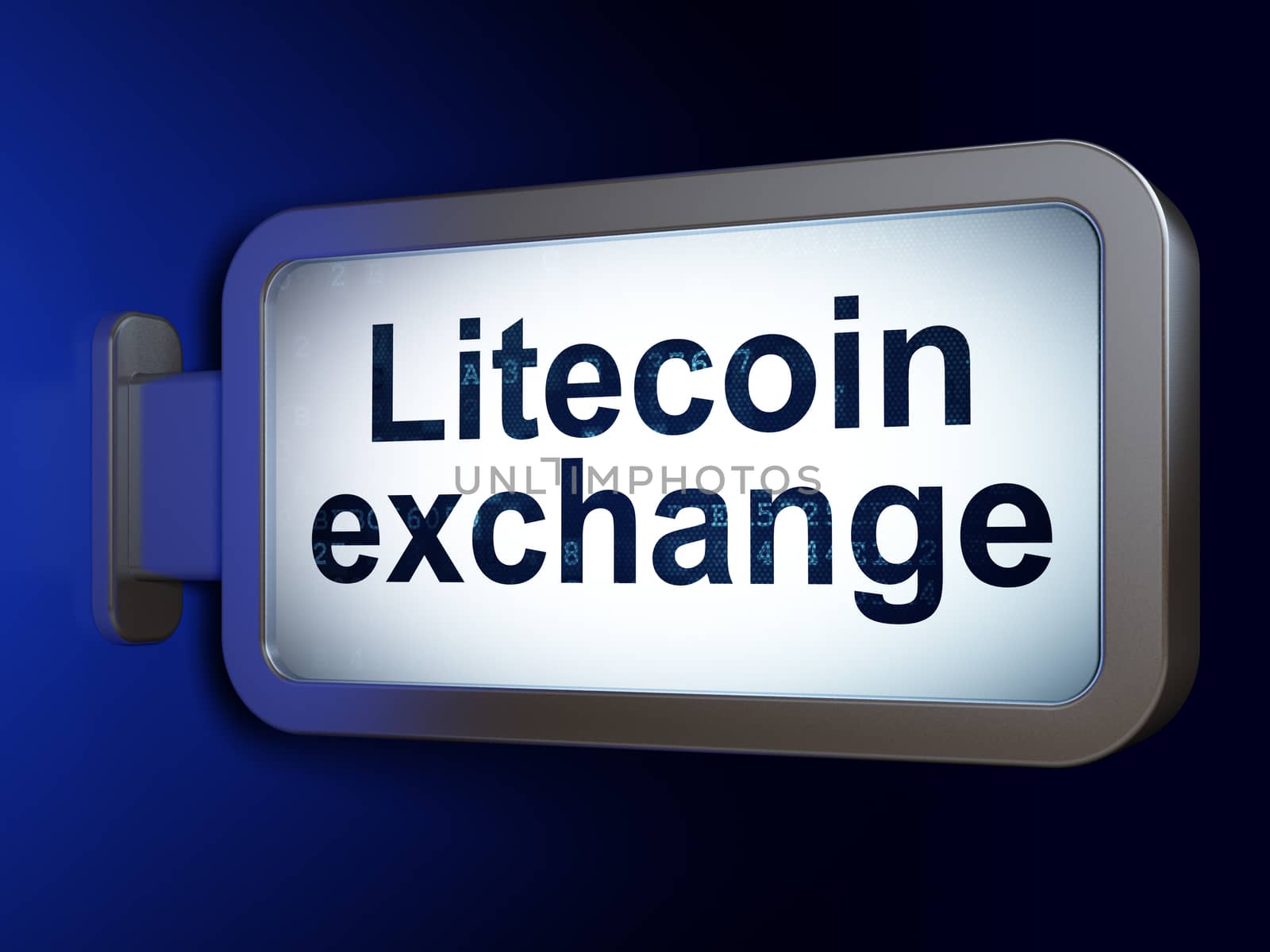 Blockchain concept: Litecoin Exchange on billboard background by maxkabakov