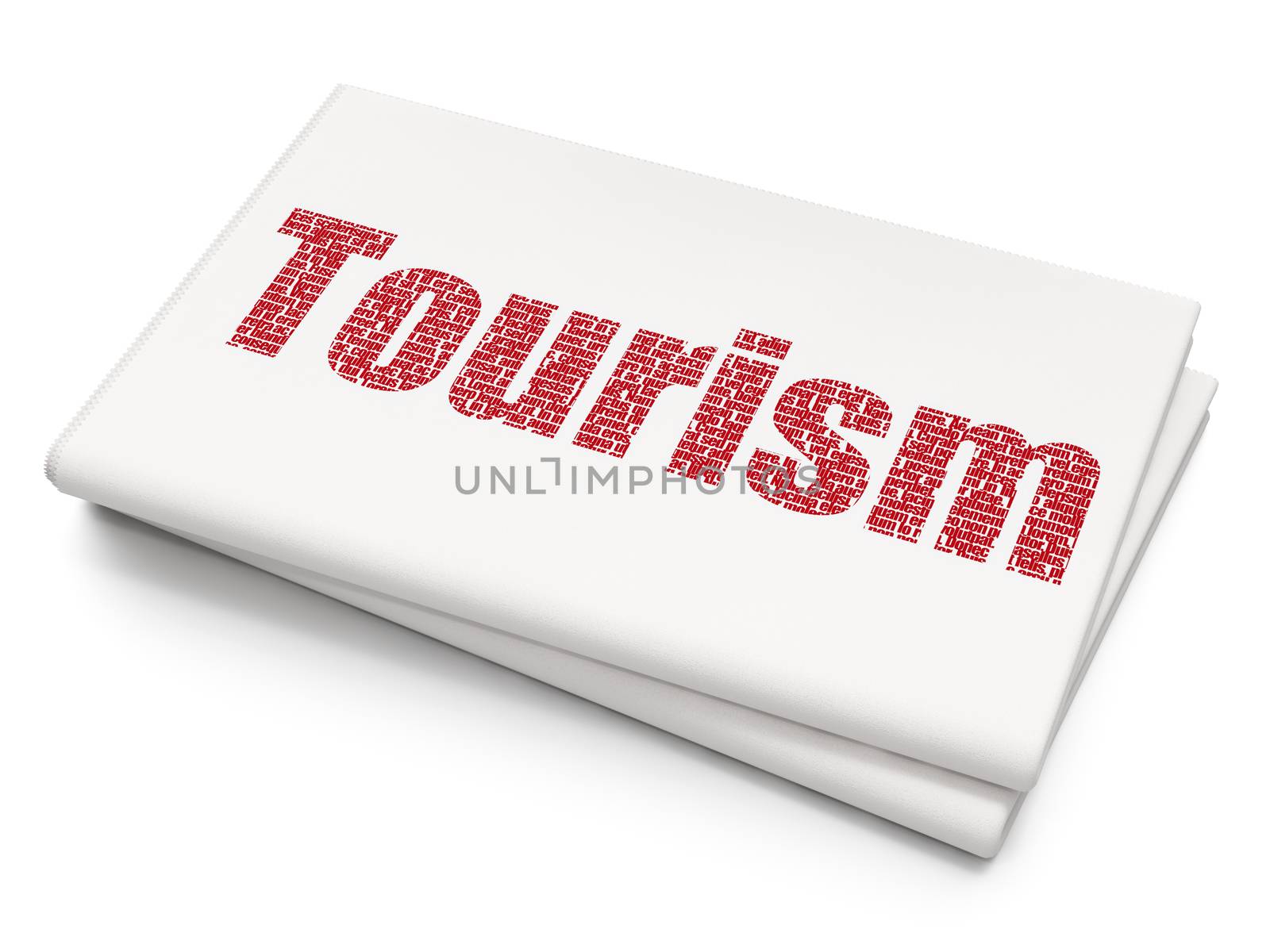 Vacation concept: Tourism on Blank Newspaper background by maxkabakov