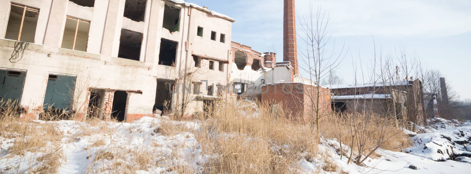 ruins of a very heavily polluted industrial factory, industrial series
