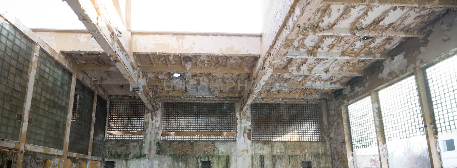 ruins of a very heavily polluted industrial factory, industrial series