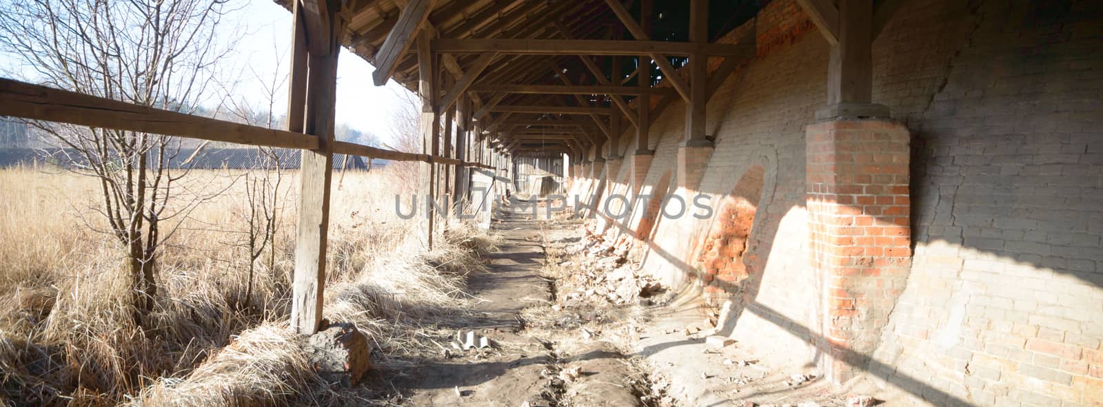 ruins of a very heavily polluted industrial factory, industrial series