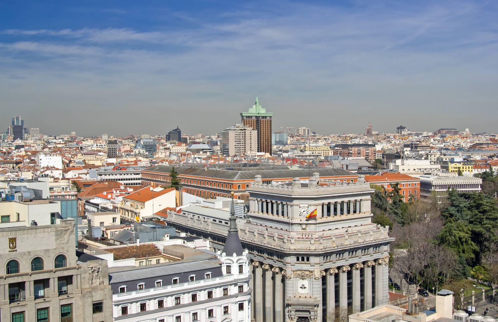 Aerial view of Madrid, Spain by eans
