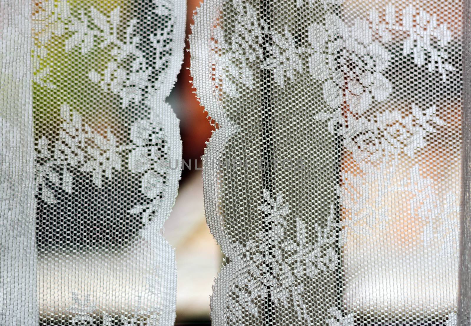 see through decorated curtains with white floral texture